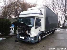 Chiptuning a deaktivace systému AdBlue nákladního vozu značky DAF LF 