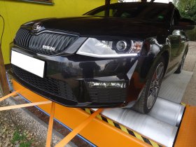 Chiptuning a měření výkonu na válcové zkušebně vozu Škoda Octavia III 2.0 TDI RS
