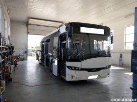 Mobilní chiptuning a deaktivace systému AdBlue autobusu Solaris Urbino