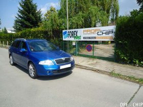 Chiptuning a odstranění DPF Škoda Octavia II 2.0 TDI-PD (RS)