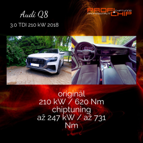 Chiptuning + start/stop off na voze Audi Q8