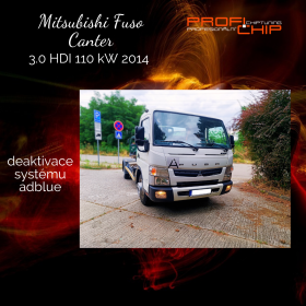 Deaktivace systému Adblue na nákladním voze Mitsubishi Fuso Canter