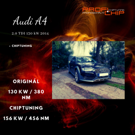 Úprava řídící jednotky motoru na voze Audi A4 2.0 TDI 130 kW 2014