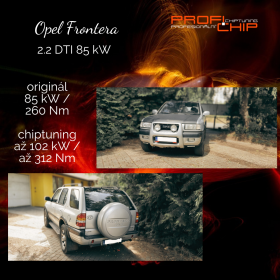 Úprava řídící jednotky motoru na voze Opel Frontera